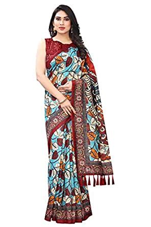 SILK LAND Women's Ajrakh Kalamkari Chanderi Cotton Digital Printed ...