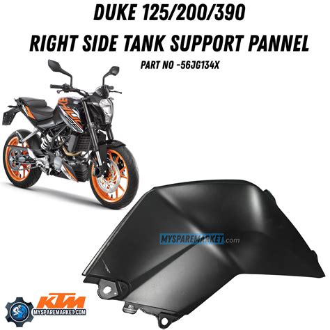 DUKE 125/200/390 RIGHT SIDE TANK SUPPORT PANNEL 56JG134X – MySpareMarket