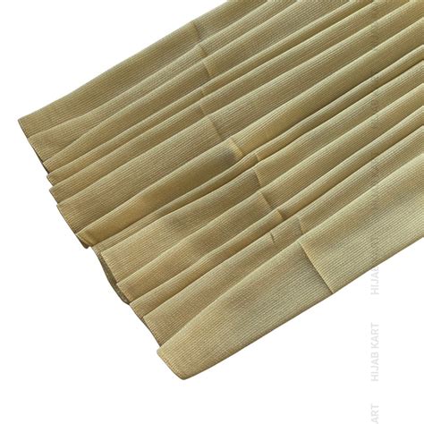Pale Gold- Ribbed Caramel Satin Hijab – Hijab Kart