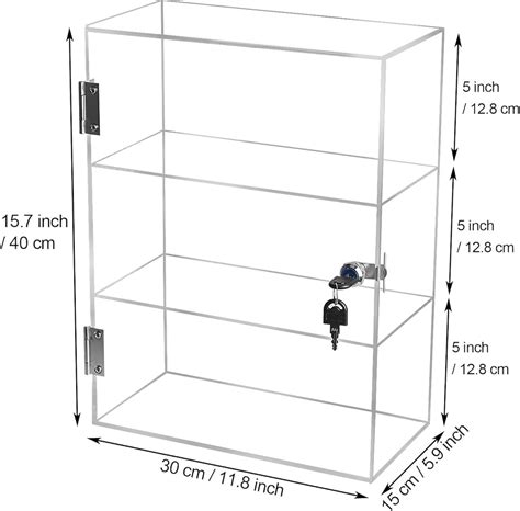 Choowin 3 Shelf Acrylic Display Case with Lock Key, India | Ubuy