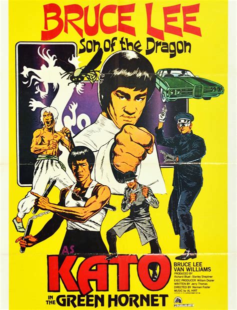 Original Vintage Bruce Lee Film Poster Son Of The Dragon Kato The Green ...