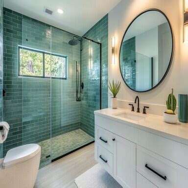 1 Latest Green Stacked Tiles Design Ideas for Floors and Walls in India