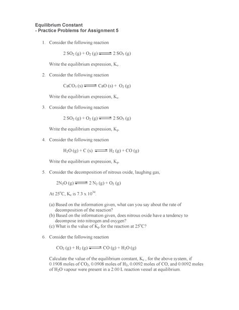 Image result for Equilibrium Problems Chemistry