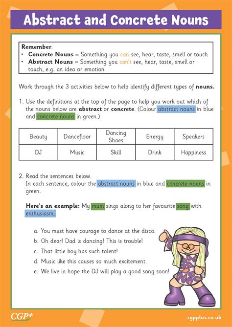 Concrete Abstract Nouns Worksheets - TheWorksheets.CoM ... - Worksheets ...