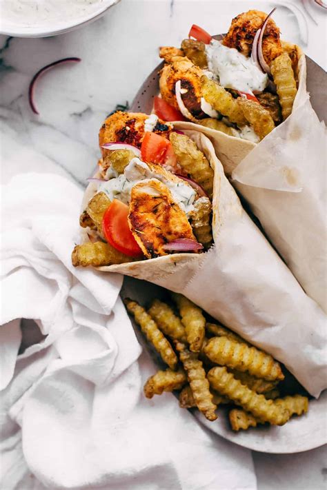 Easy Chicken Gyros with Fries and Tzatziki Sauce Recipe | Little Spice Jar
