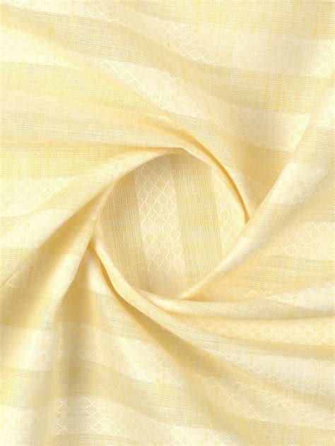 Cotton Rich Yellow Self Design Shirting Fabric_Infinity