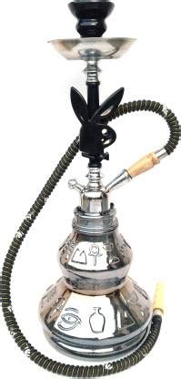 The New Look Silver Plated Black Hukka 20 inch Glass, Silver Plated ...
