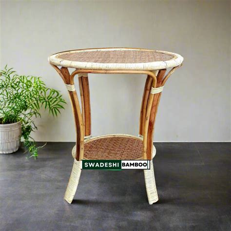 Bamboo Cane Rattan Indoor Outdoor Coffee Table, Cane Coffee Table, Rou ...