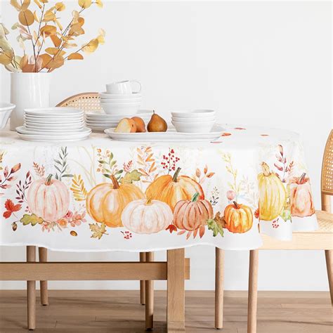 Amazon.com: Bnejvif Oval Tablecloth Fall Tablecloth Oval Autumn ...