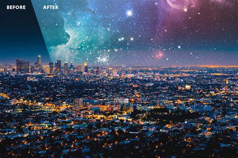 Night Sky Starry Photoshop Overlays + Actions - Etsy