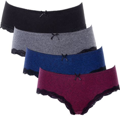 Charmo - Charmo Women's Cotton Soft Underwear Stretch Hipster Solid ...
