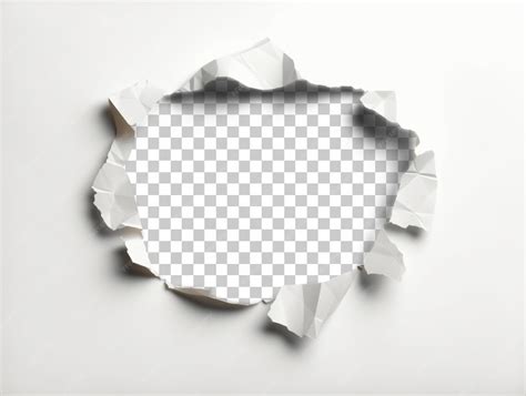 Premium PSD | Ripped paper over transparent background png psd