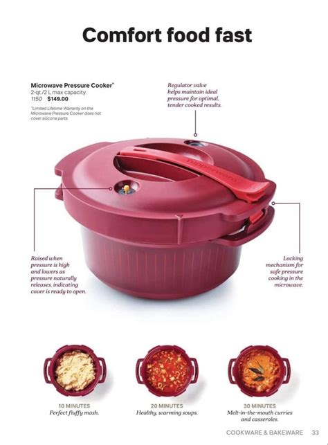 Tupperware Pressure Cooker Instruction Guide 的图像结果