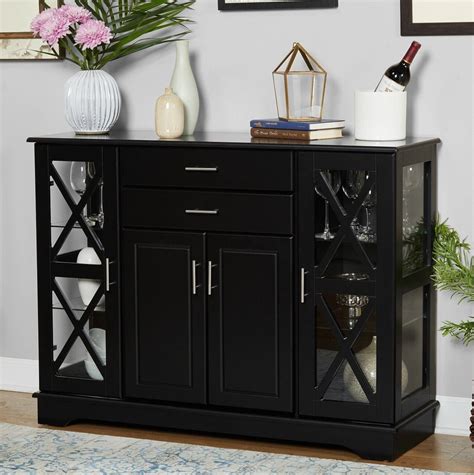 Black Dining Room Buffet Table
