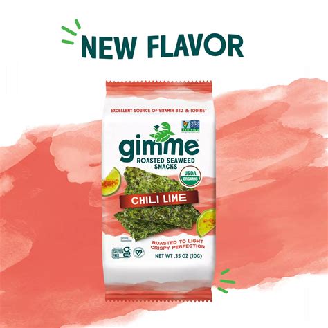 Gimme Roasted Seaweed Snack Chili Lime - Shop Chips at H-E-B