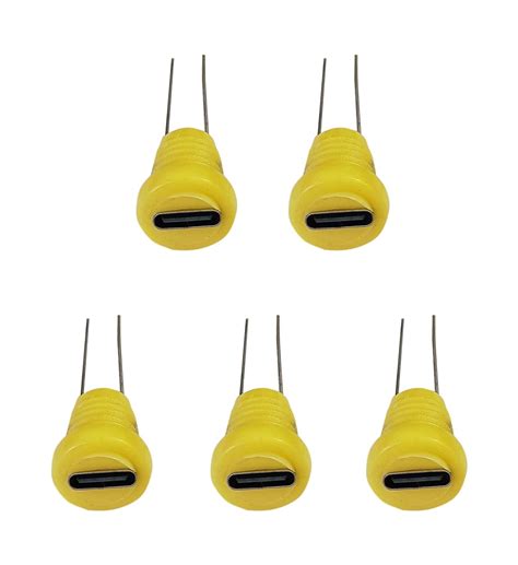 Wizzo {Pack of 5 Pieces) TYPE C Female Panel Mount Socket Connector For ...