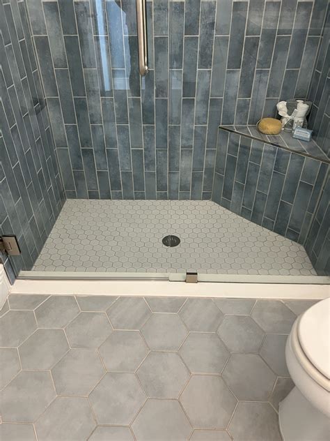 Pin by Shelli Hargett on Master Bath | Blue shower tile, Bathroom ...