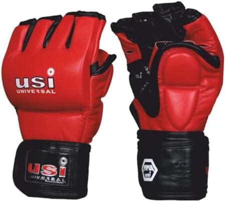 USI UNIVERSAL THE UNBEATABLE AMATEUR MMA GLOVES (618E1) (L/XL, RED ...