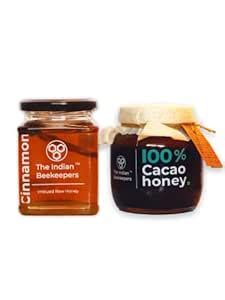 The Indian Beekeepers Combo Pack of 2 - Cinnamon Honey, Imbued Organic ...