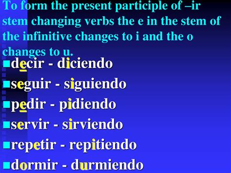 Decir Verb Conjugation Present Progressive at Anna Parks blog