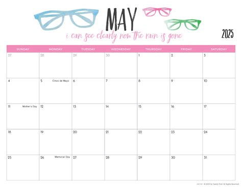 Printable Blank Mom Calendar