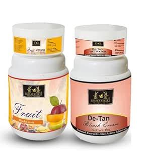 Heaven Valley Fruit Bleach Cream 1 Kg & De-Tan Bleach Cream 1 Kg with ...