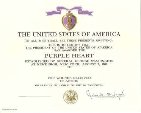 Purple Heart Certificate - prntbl.concejomunicipaldechinu.gov.co