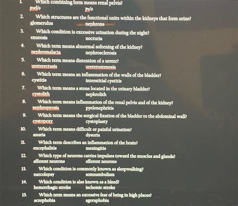 Solved Which combining form means renal pelvis? pyel/o or | Chegg.com