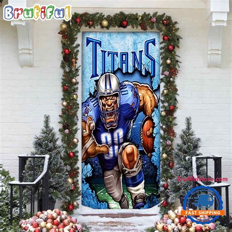 NFL Tennessee Titans Football Team Christmas Door Cover, Football ...