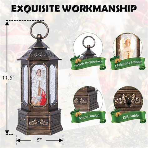 Buy Christmas Snow Globe Lantern Musical - Nativity Scene Snow Globe ...