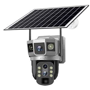 Buy Active Pixel 4+4+4MP 10X Zoom Dual Camera Solar 4G IP PTZ Wireless ...