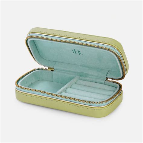 Shop Green Rectangular Faux Leather Travel Jewellery Box - at Best ...