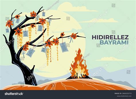 Herald Spring Happy Hidirellez Turkish Background Stok Vektör (Telifsiz ...