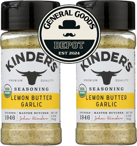 Amazon.com : KINDERS Organic Lemon Butter Garlic Seasoning, 3.3 OZ ...