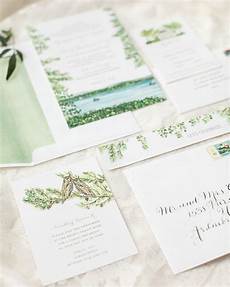 Lakeside Wedding Invitations by Illustrated Lakeside Wedding Invitations Lakeside Wedding Invitations