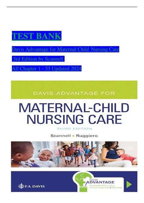 TEST BANK FOR DAVIS ADVANTAGE FOR MATERNAL CHILD NURSING CARE 3RD ...