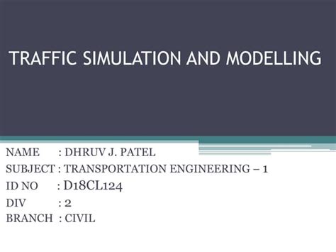 Traffic Simulation Model 的图像结果