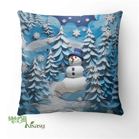 One gift whole family 3D snowflake with snowman home decor - nisasy