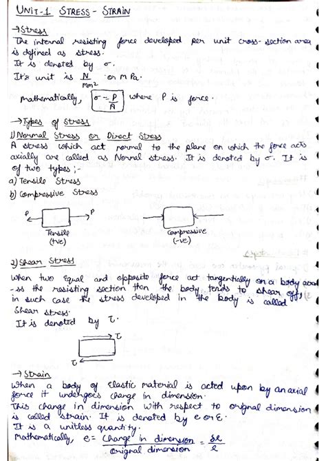 Mechanical Engineering Notes: Stress, Strain, and Refrigeration ...
