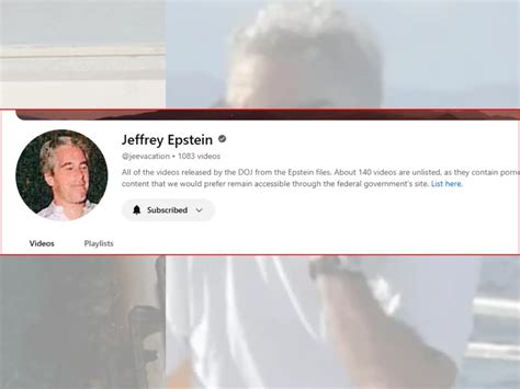 Epstein Files videos are available on JeffTube that looks just like ...