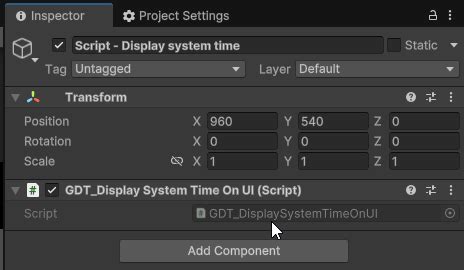 How to Set Real Time in Unity 的图像结果