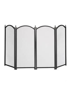 Parascintille Per Camino Suinga - Griglia Metallo 60x50 Cm, Nero, Protezione Sicurezza