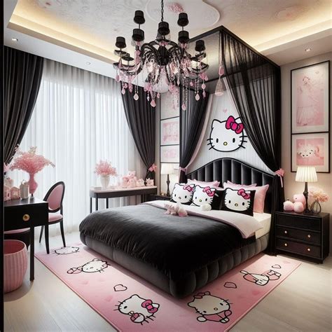 Hello Kitty Bedroom Decor with Chandelier
