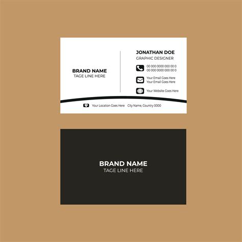 Black and White Business Card Template 的图像结果