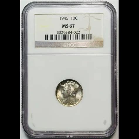 1945 Mercury Dime NGC MS-67 - Bob Paul Rare Coins
