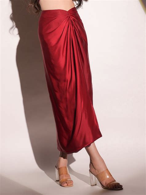 Shop Online Vermilion Veil Skirt At B'Infinite