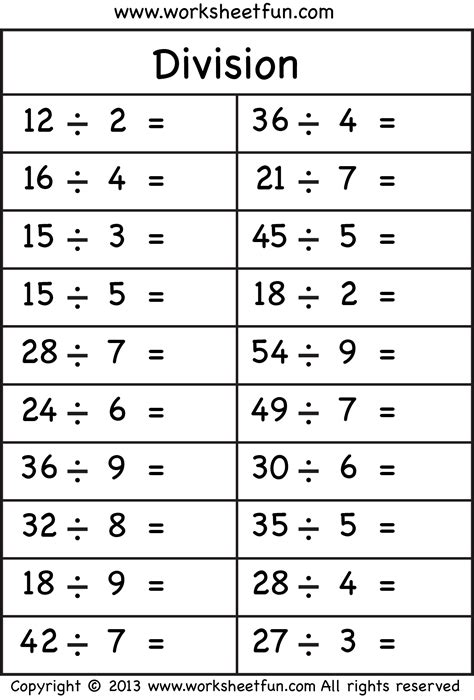 Grade 3 Division Worksheets | Free Printables | Math Worksheets ...