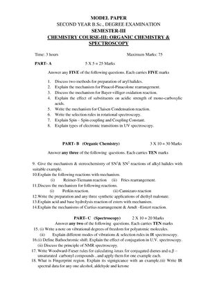 Petrochemical question paper model - B. Degree Chemistry (C.B.C.S ...