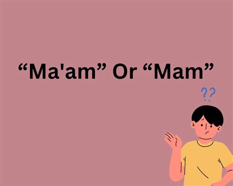 Que Significa Ma'am En Ingles at Ervin Cordell blog