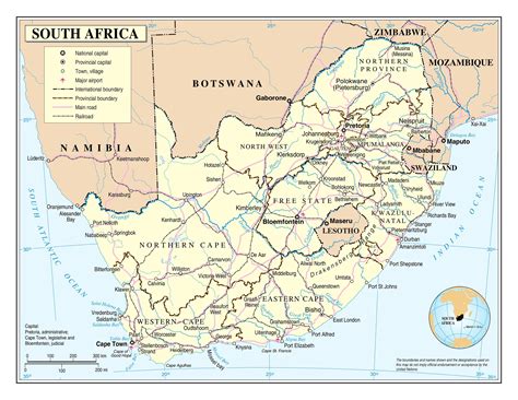 PALMETTO POSTERS Detailed Political and Administrative Map of South ...